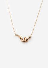 Unda 14K Gold Necklace w. Diamond