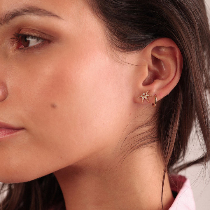 Eternity Mini 18K Gold Hoop