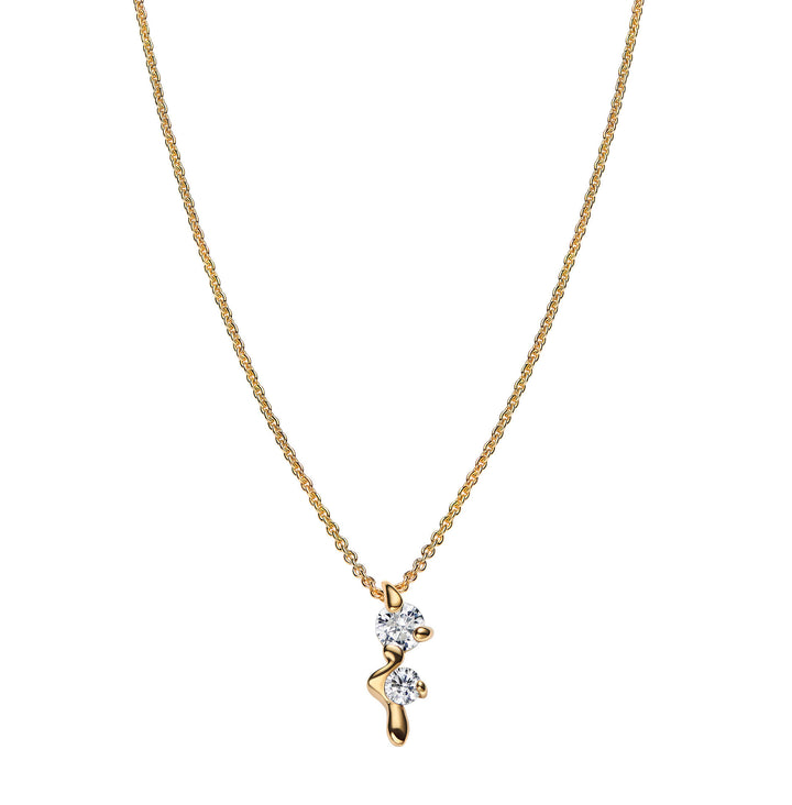 Arctic Gold Plated Necklace w. Zirconia