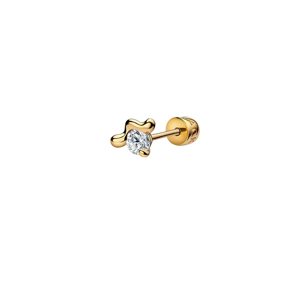 Arctic Stud Extra Small Gold Plated Stud w. Zirconia