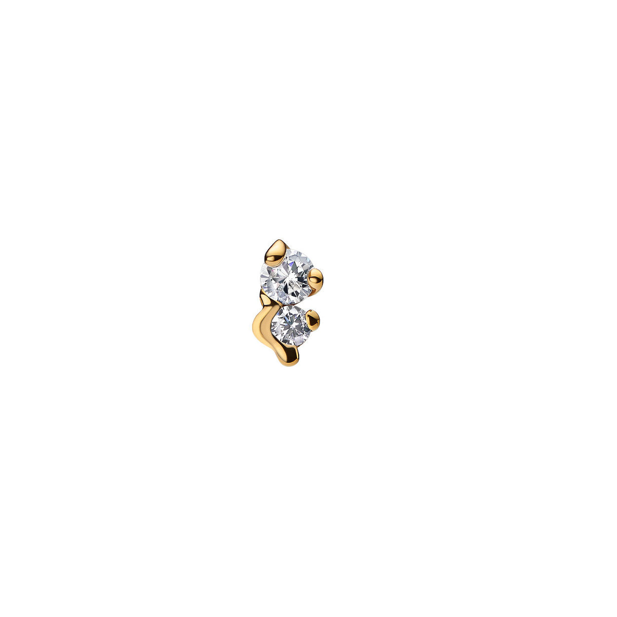Arctic Small Forgyldt Ørestik m. Zircon