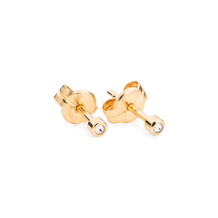 Taygeta 01 18K Gold Studs w. Diamonds