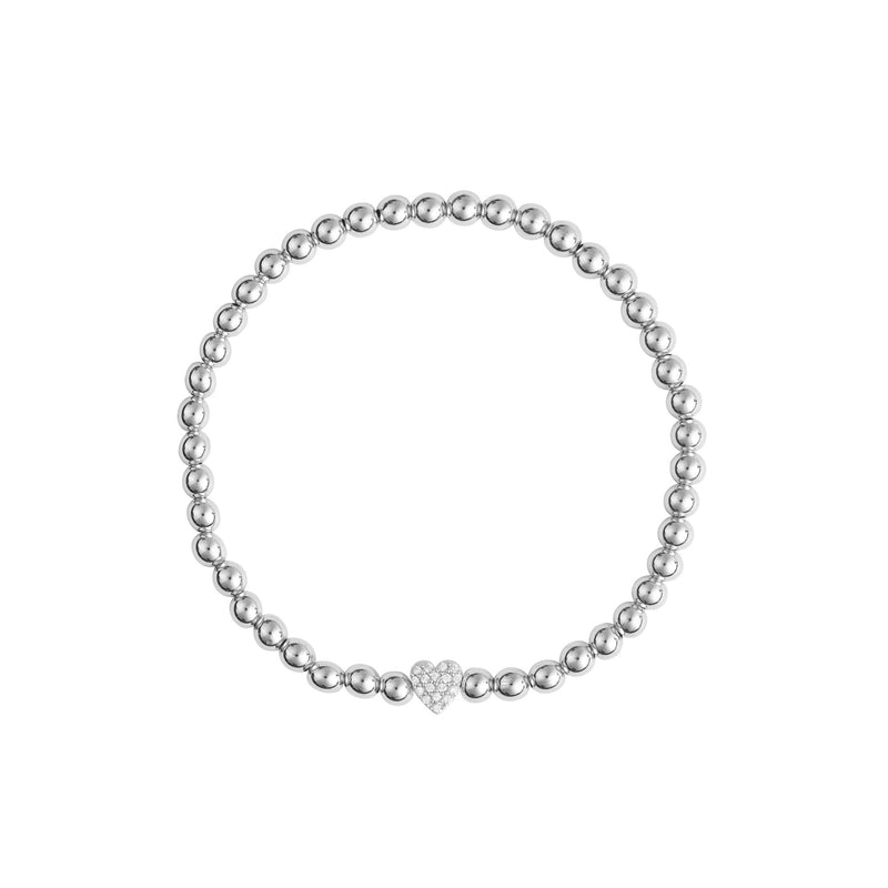 Silver Heart Silver Bracelet