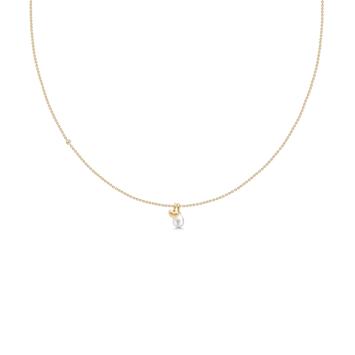 Afrodite Gold Plated Pendant w. Pearl