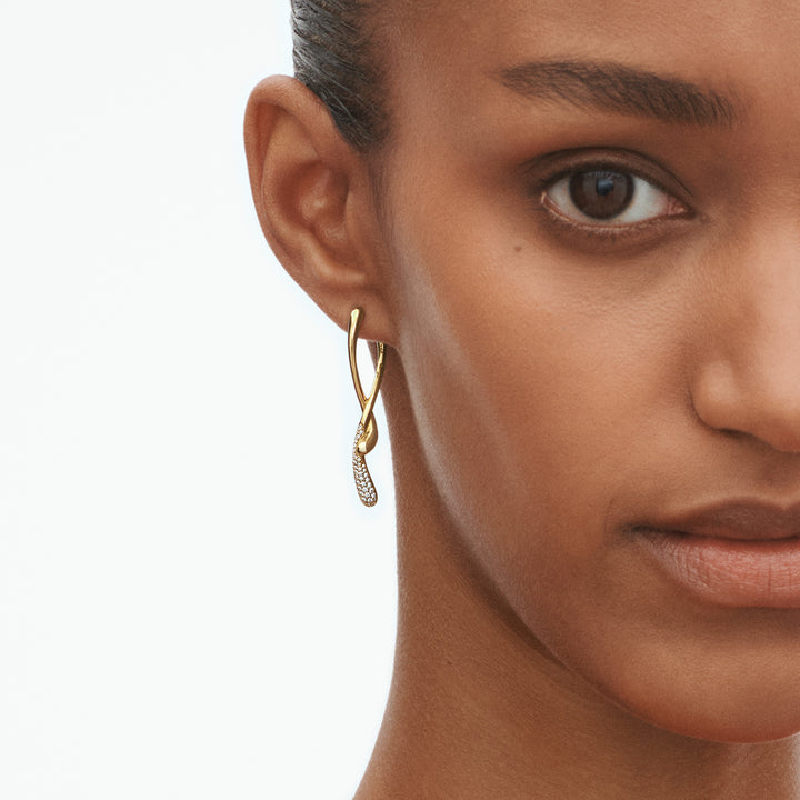 Mercy 18K Gold Earrings w. Diamonds