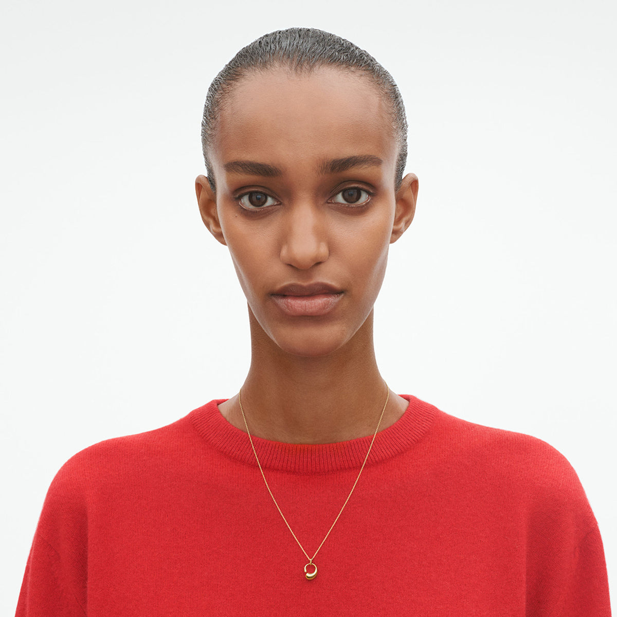 Mercy Small 18K Gold Pendant w. Chain