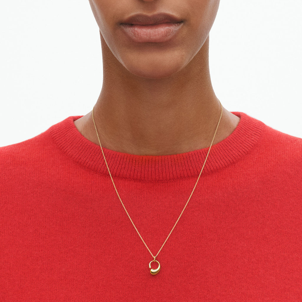 Mercy Small 18K Gold Pendant w. Chain