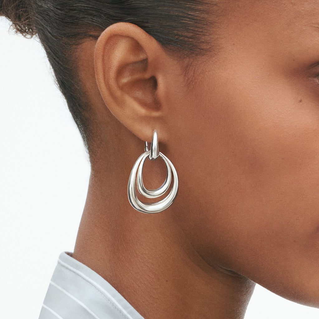 Offspring Large Silver Earrings