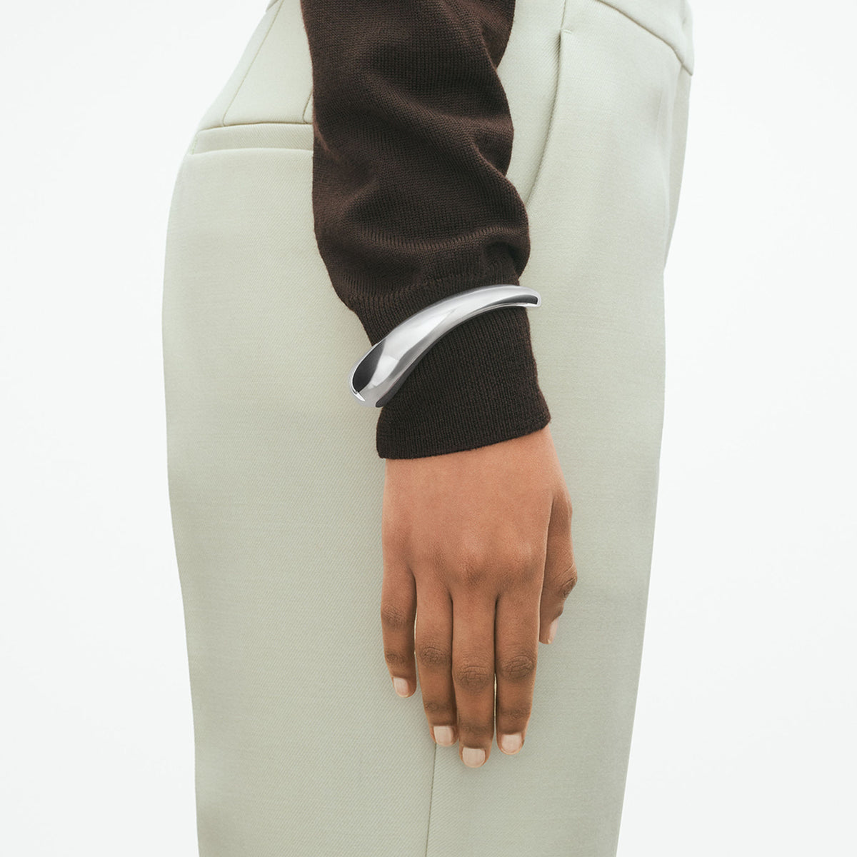 Offspring Large Silver Bangle