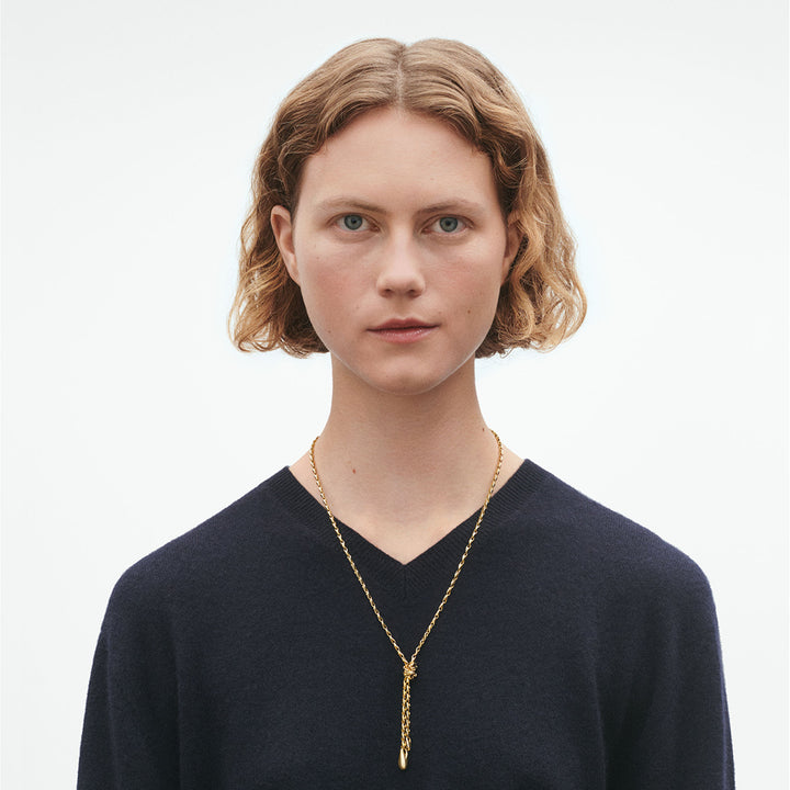 Reflect Lariat 18K Gold Necklace