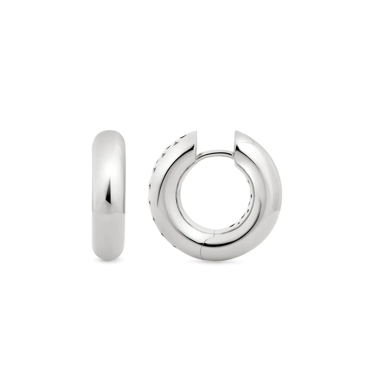 Absolute Medium 18K White Gold Creoles