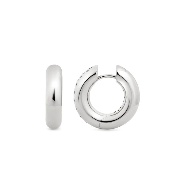 Absolut Medium 18K White Gold Creoles