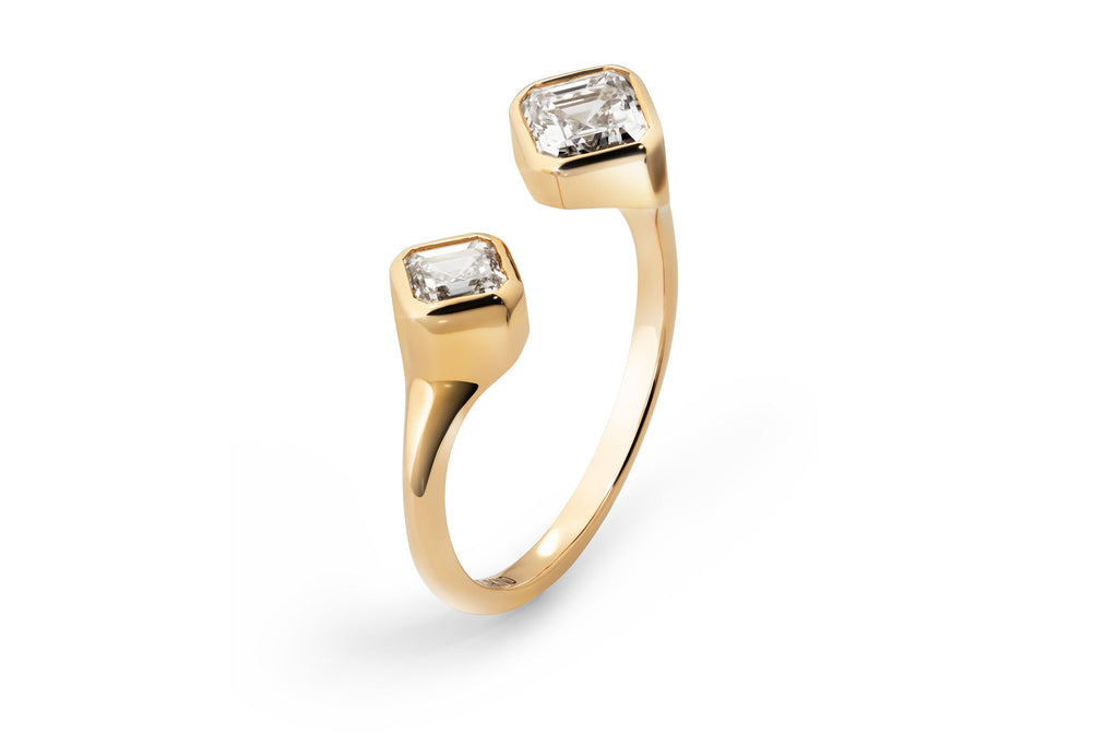 Toi Et Moi 14k or 18k Gold Ring w. Lab-Grown Diamonds
