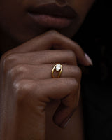 Floating Marquise 14k or 18k Gold Ring w. Lab-Grown Diamond