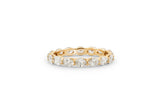 Oval Eternity 14k or 18k Gold Ring w. Diamonds