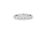 Oval Eternity 14k or 18k Whitegold Ring w. Diamonds