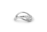 Floating Marquise 14k or 18k Whitegold Ring w. Lab-Grown Diamond