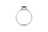 Radiant Bezel 1.0 CT 14k or 18k Whitegold Ring w. Lab-Grown Diamond