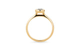 Bezel 1.0 CT 14k or 18k Gold Ring w. Lab-Grown Diamond