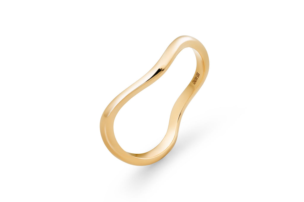 Curved Gold Band 14k Gold Ring