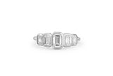 Five Stone 14k or 18k Whitegold Ring w. Lab-Grown Diamonds