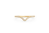 Wishbone 14k or 18k Gold Ring w. Lab-Grown Diamonds
