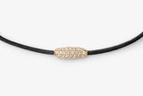 Pavé Cord Sort 14k Guld Armbånd m. Lab-Grown Diamanter