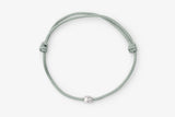 Stone Cord Green 14k Hvidguld Armbånd m. Lab-Grown Diamanter