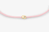 Stone Cord Pink 14k Guld m. Lab-Grown Diamanter