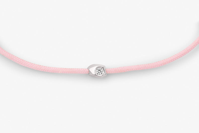 Stone Cord Pink 14k Hvidguld m. Lab-Grown Diamant