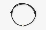 Stone Cord Sort 14k Guld Armbånd m. Lab-Grown Diamant