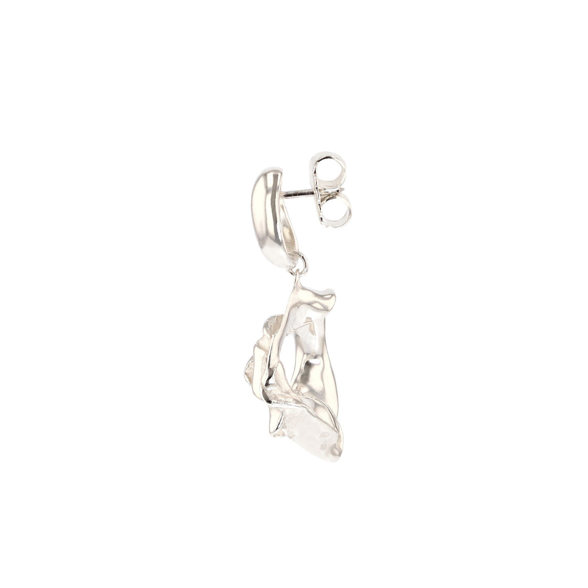 Puka Combi Silver Earrings