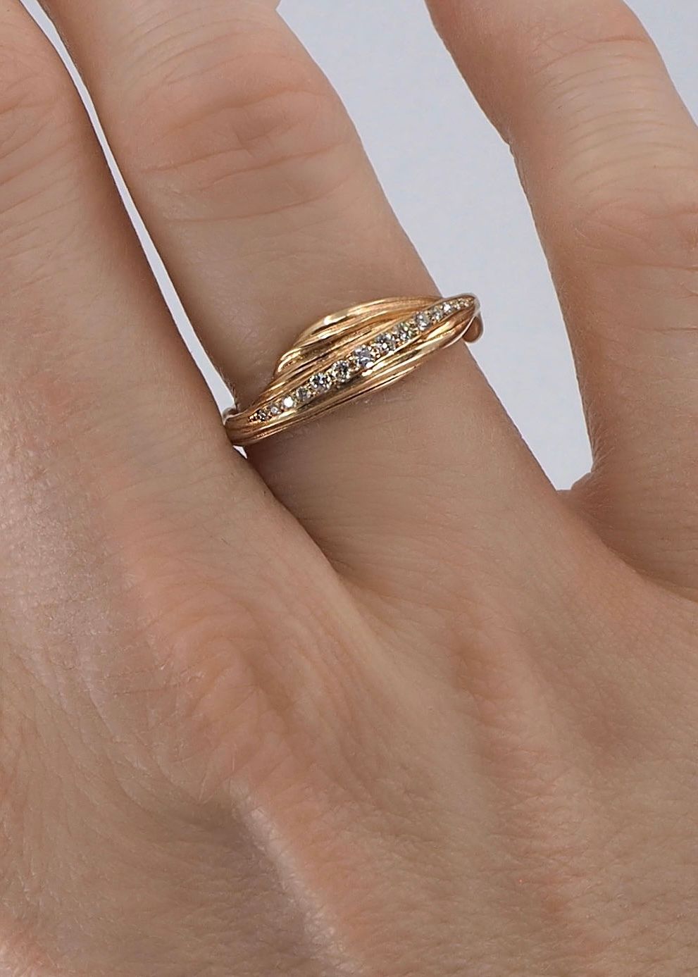 Palea Pavé-Goldring 14K I Diamant