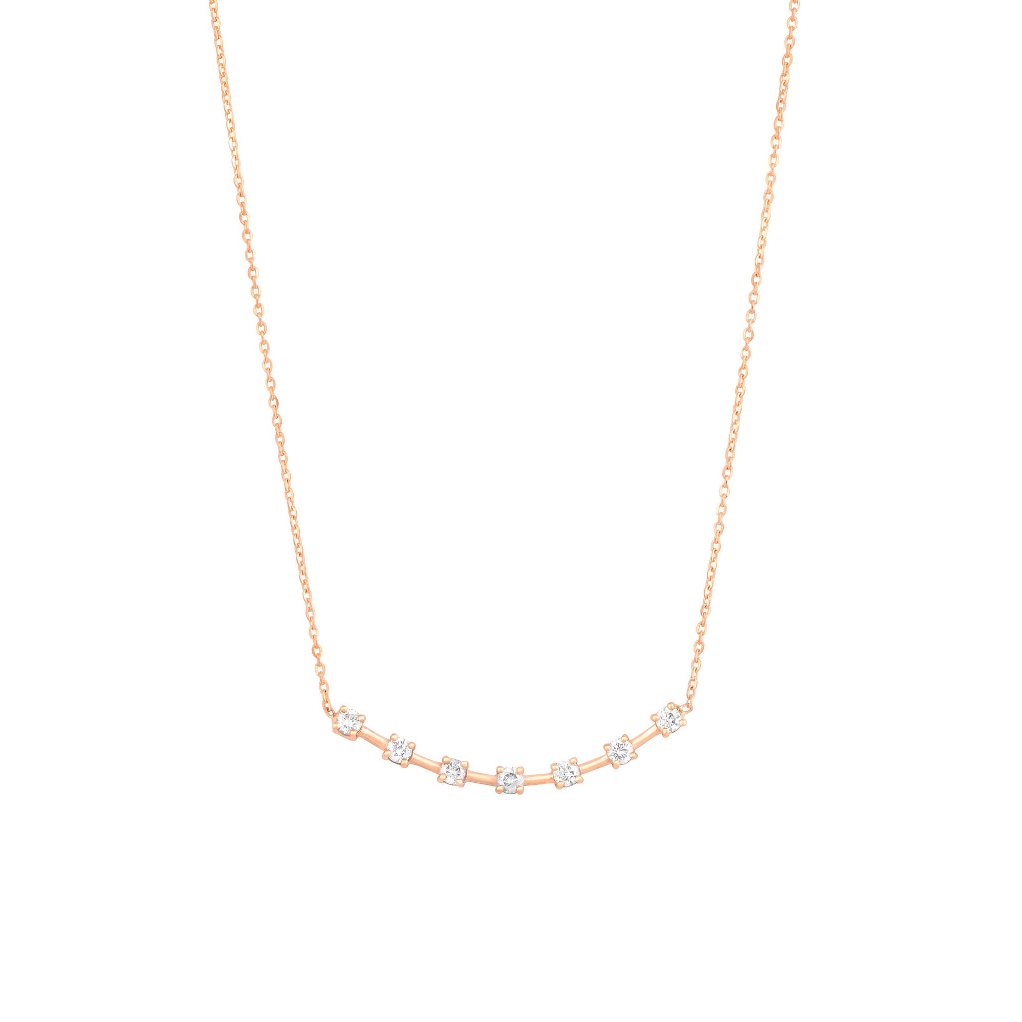 Alexa's 18K Rose Gold Necklace w. Diamonds