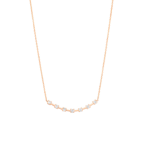 Alexa's 18K Rosegold Necklace w. Diamonds