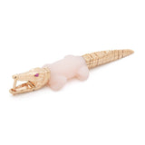 Pink Opal Alligator Bite 18K Guld Ørering