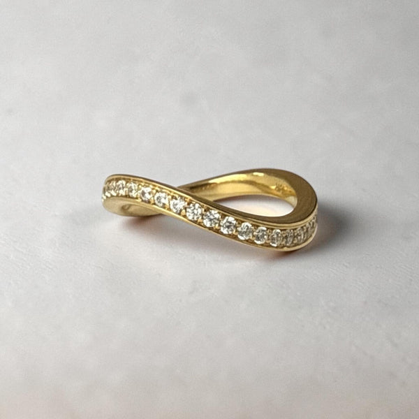 Allure Slim Full Pavé 14K Gold Ring w. Lab-Grown Diamonds