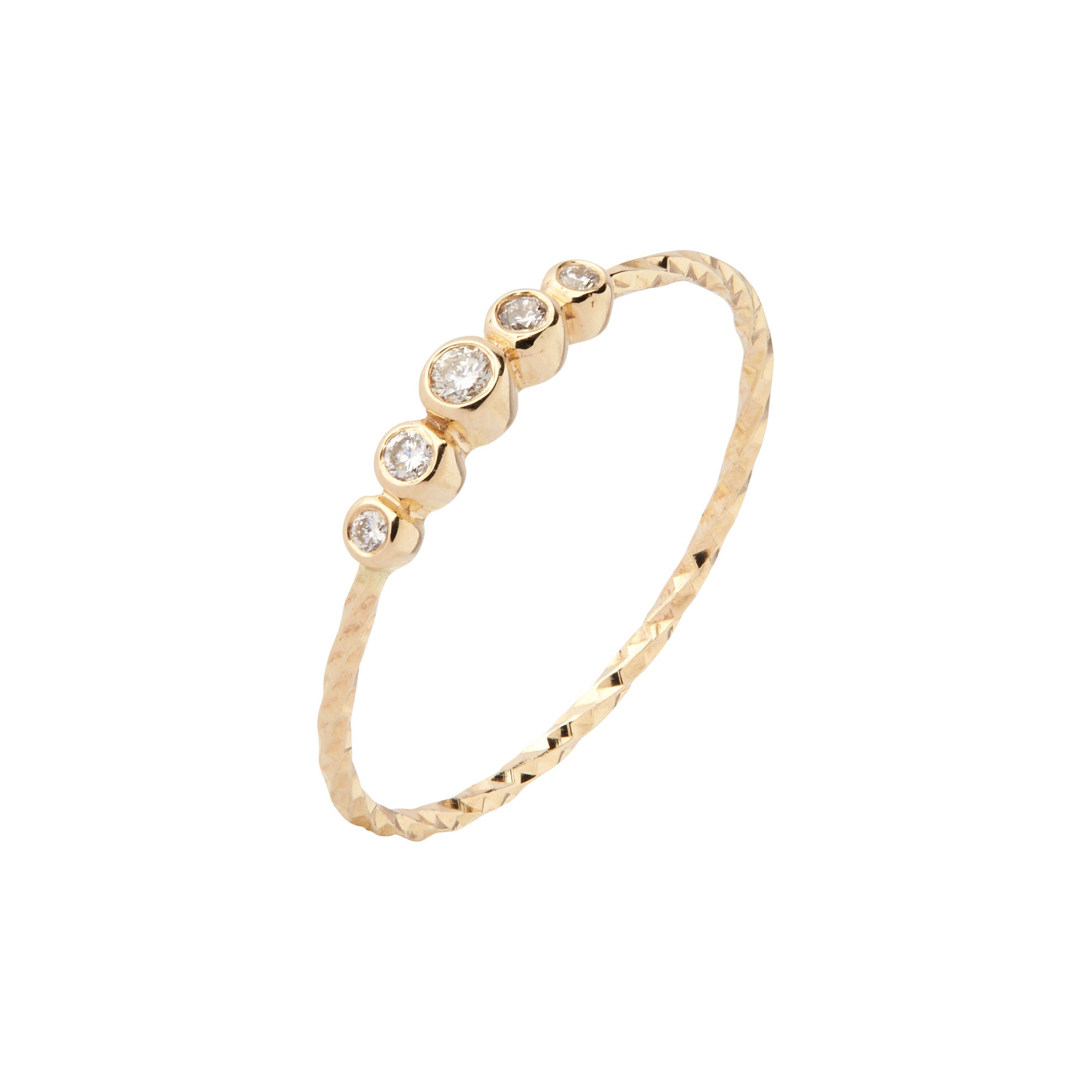 Ally 14K Gold Ring w. Lab-Grown Diamonds