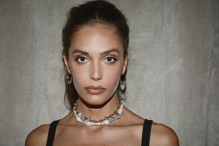 Chiara Forgyldt Halskæde m. Zirkon