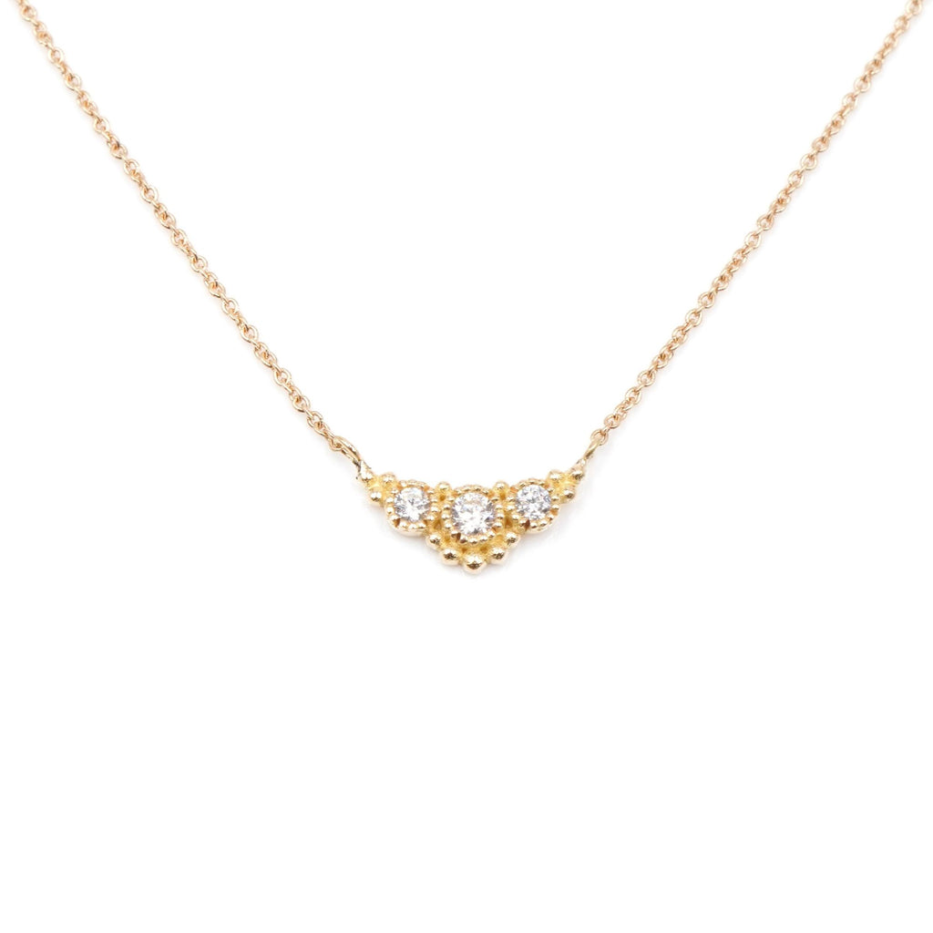 Susie 18K Gold Necklace w. White Topazes