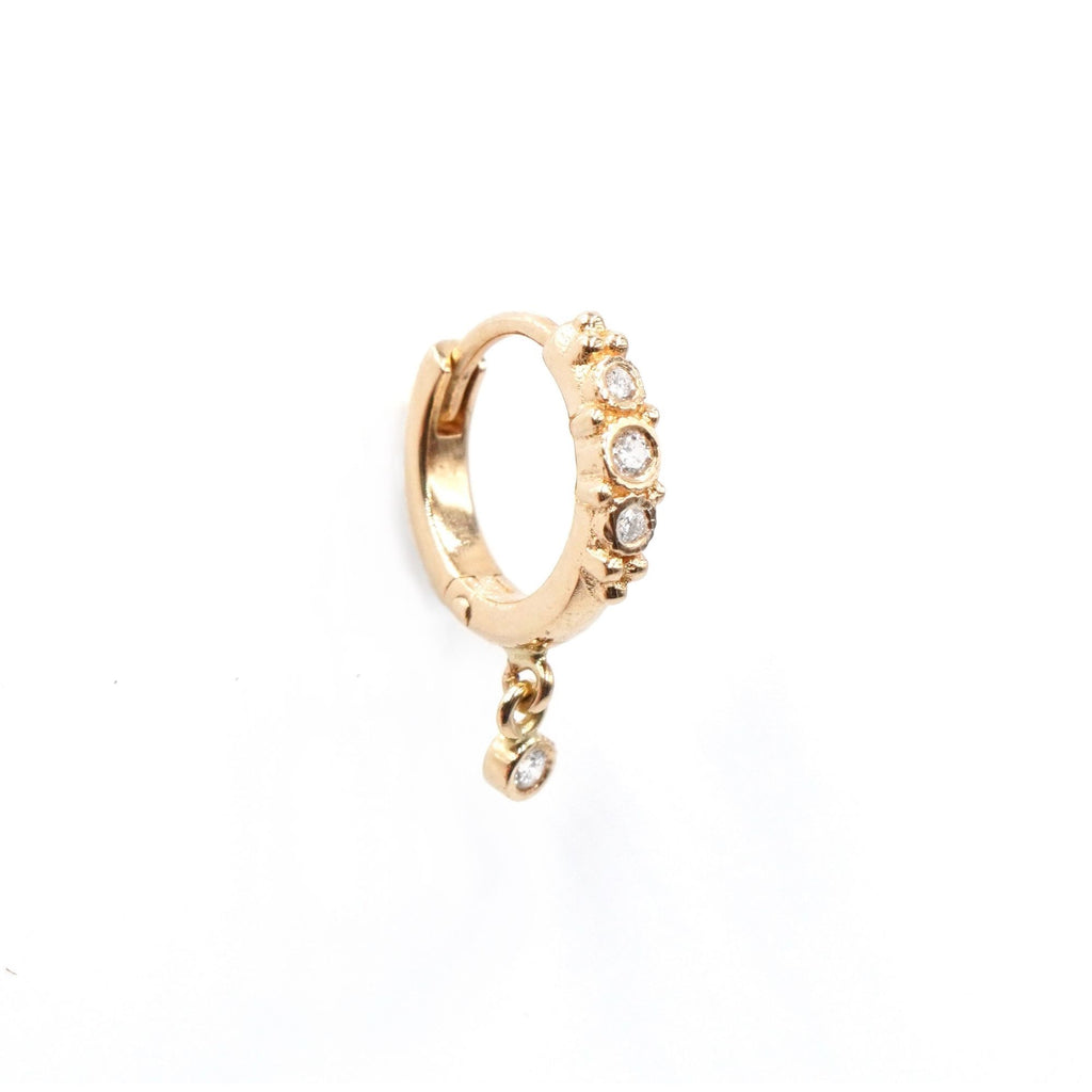Susie Mini 1 18K Gold Earring w. Diamonds