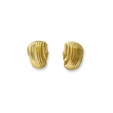 Chunky Ridge 18K Gold Plated Earrings