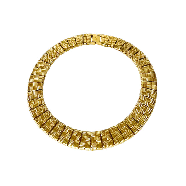 Chunky Woven 18K Gold Plated Necklace