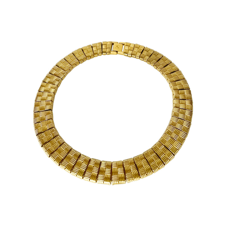 Chunky Woven 18K Gold Plated Necklace