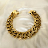 Ridge Chunky Chain 24K Gold Plated Necklace