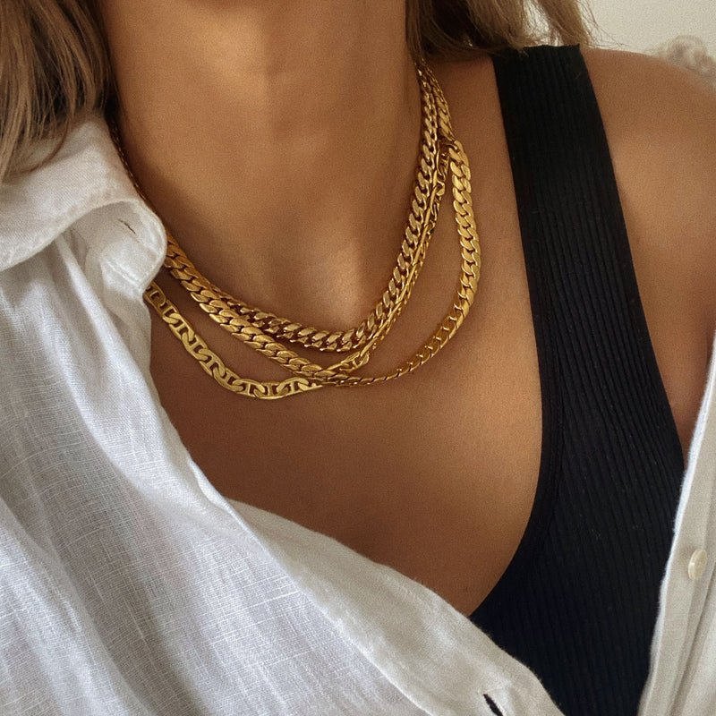 Mini Chain Link 18K Gold Plated Necklace