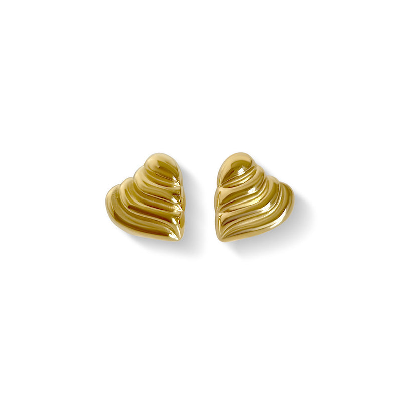 Heart 18K Gold Plated Earrings