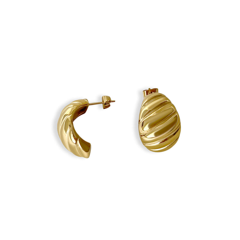 Chunky Shell 18K Gold Plated Earrings