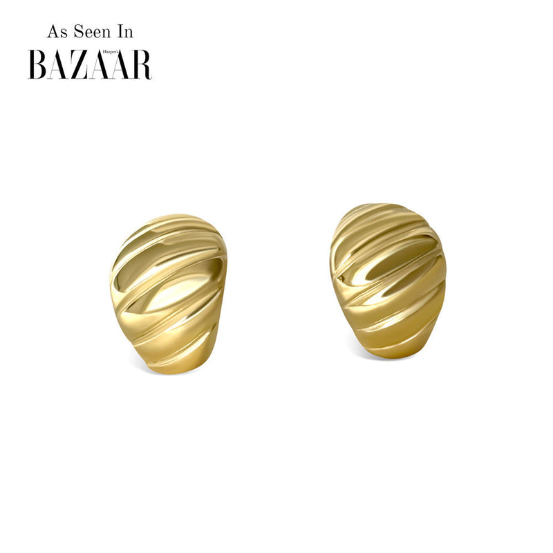 Chunky Shell 18K Gold Plated Earrings