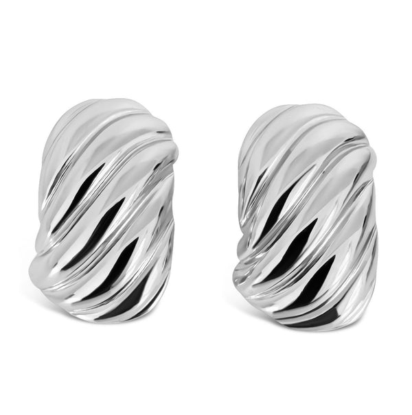 Chunky Ribbed Polished Earrings